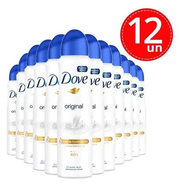 12 X 1 Desodorante Dove Original Aerosol - Antitranspirante Unissex 150ml