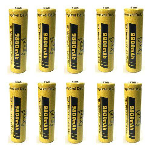 10 Bateria Recarregável JYX 18650 3,7v- 4,2v 9800 MAh