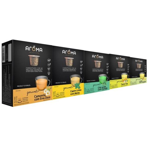100 Cápsulas para Nespresso Kit Chá Funcional - Aroma Selezione