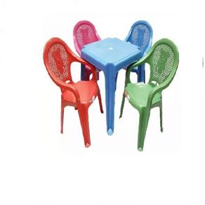 10 Conjunto Mesa 4 Cadeiras Infantil Colorida Antares