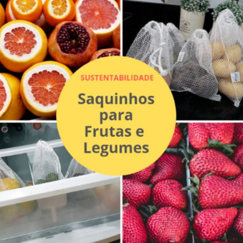 Tudo sobre '10 Saquinhos Sustentáveis Reutilizáveis para Frutas, Legumes e Verduras para Utilizar no Mercado Estilo Ecobags'
