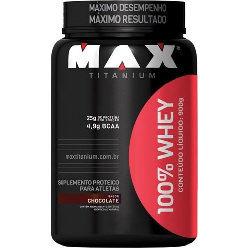 100% Whey 900g Chocolate - Max Titanium
