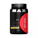 100% Whey (900g) - Max Titanium - Baunilha
