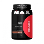 100% Whey (900g) - Max Titanium - Chocolate