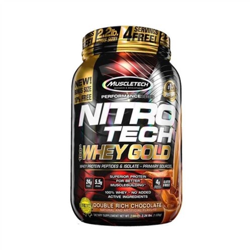 100% Whey Gold Nitro Tech Muscletech - Chocolate 999G