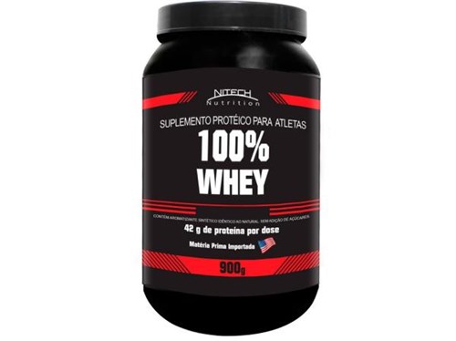 100 Whey Protein 900g Baunilha - Nitech Nutrition