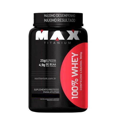 100% Whey Protein - 900g Morango - Max Titanium
