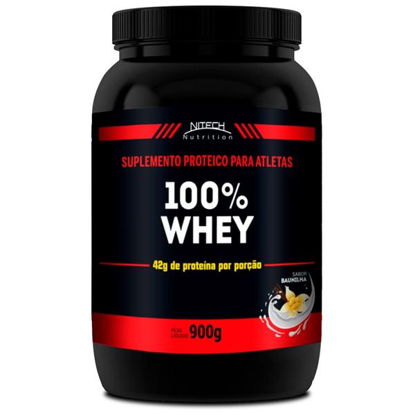 100 Whey Protein - 900G - Nitech Nutrition - Baunilha