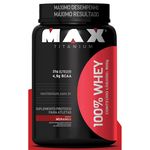100% Whey Protein Morango 900Gr - Max Titanium
