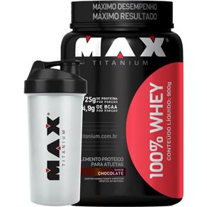 100% Whey Pt Max Titanium - 900g - Morango