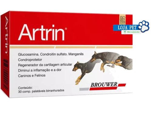 15un Artrin Condroprotetor Cães Brouwer (450 Comprimidos)