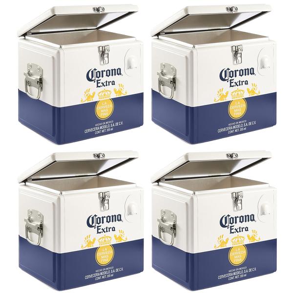4 Caixas Térmicas Cooler Corona 15 Litros para Até 12 Cervejas