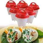 6 Magic Egg Forma Cozinhar Ovos Fit Água Silicone Egglettes