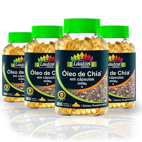 4 Oleo de Chia 500mg - 480 Capsulas - Lauton Nutrion