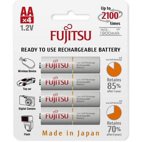Tudo sobre '4 Pilhas Aa Recarregáveis 2100x da Fujitsu Standard (Eneloop) com 2000 MAh'