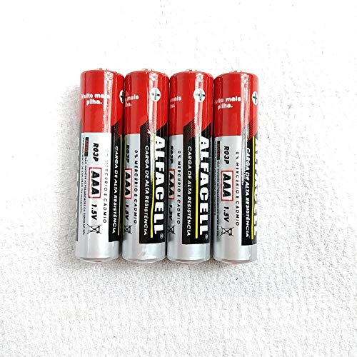 4 Pilhas Palito Aaa 1,5v Alfacell