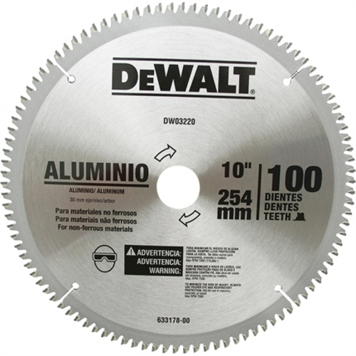 4074 Disco de Serra Widea para Alumínio 10 100 Dentes Dw03220 Dewalt