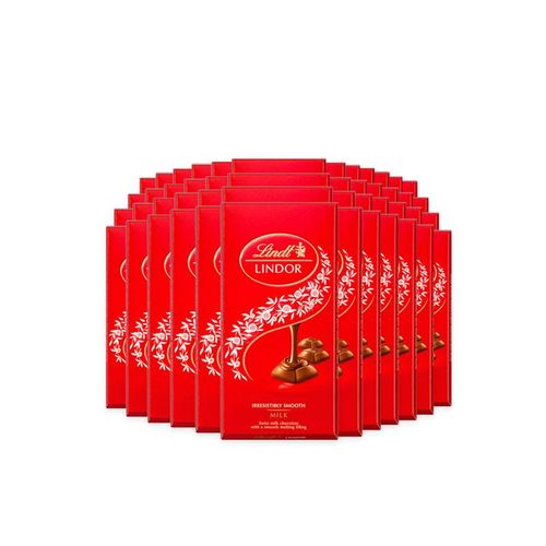 48x Chocolate Suíço Lindt Barra ao Leite - Lindor Milk 100g