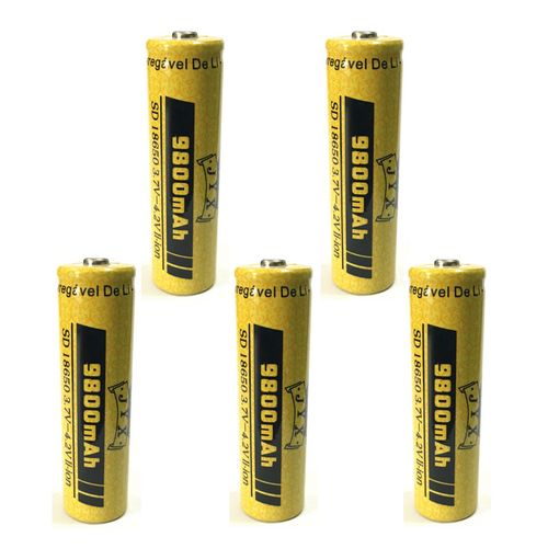 5 Bateria Recarregável JYX 18650 3,7v- 4,2v 9800 MAh
