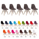 5 Cadeiras Eiffel Eames Dsw Várias Cores - (fendi)