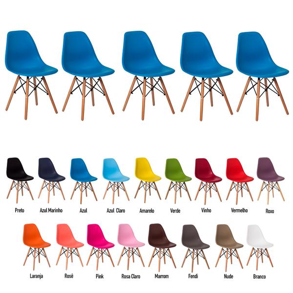 Tudo sobre '5 Cadeiras Eiffel Eames DSW Várias Cores - Waw Design'