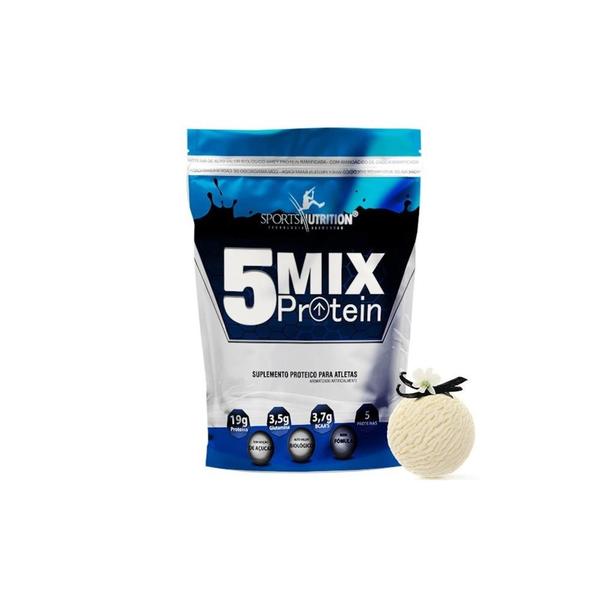 5 Mix Protein 908g Morango - Refil - Sports Nutrition
