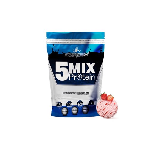 5 Mix Protein 908G Refil - Sports Nutrition Morango