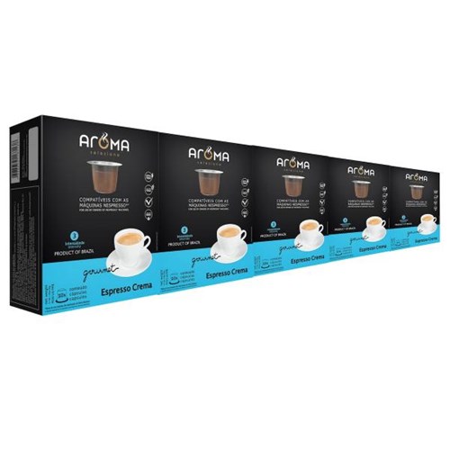 50 Cápsulas para Nespresso Kit Café Crema - Cápsula Aroma Selezione