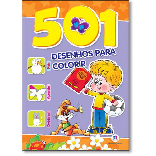 501 Desenhos para Colorir - Roxo e Laranja