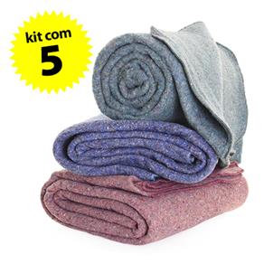 5pçs Cobertor para Doação Corta Febre Popular Casal 180x210cm