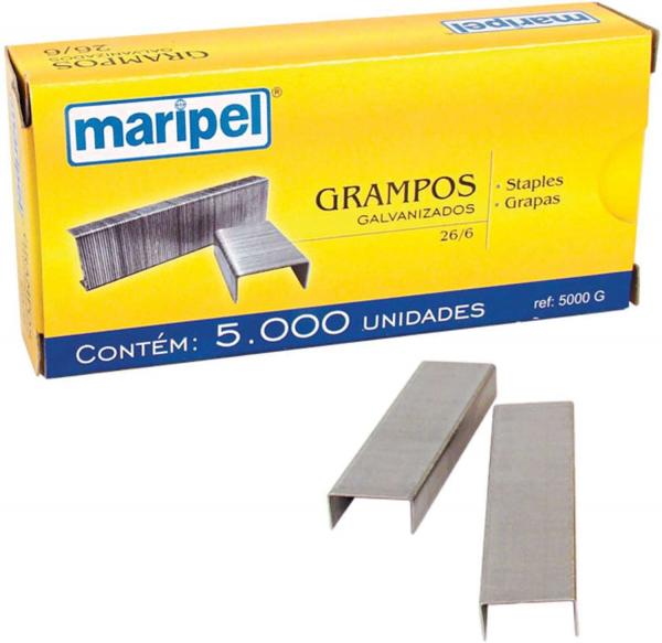 26/6 Galvanizado 5000 Grampos (7897731150004) - Maripel