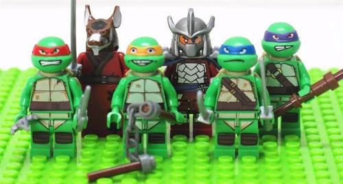 6 Bonecos Lego Tartarugas Ninjas Compatível - Sy