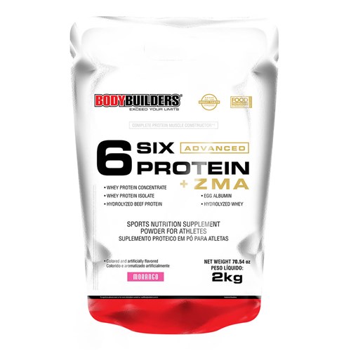6 Six Protein Advanced com Zma Refil 2Kg - Bodybuilders