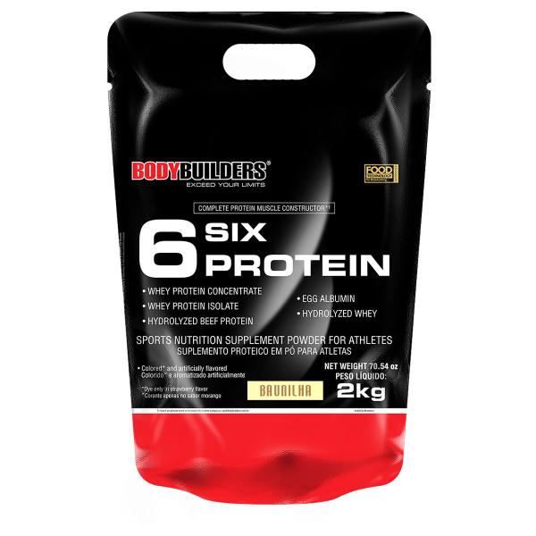 6 Six Protein Refil Bodybuilders Baunilha 2Kg