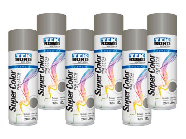 6 Tinta Spray Platina 350ml - Tek Bond