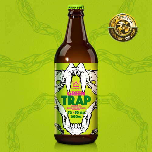 6 Unidades - CERVEJA MANTRAP GREEN TRAP 600 Ml