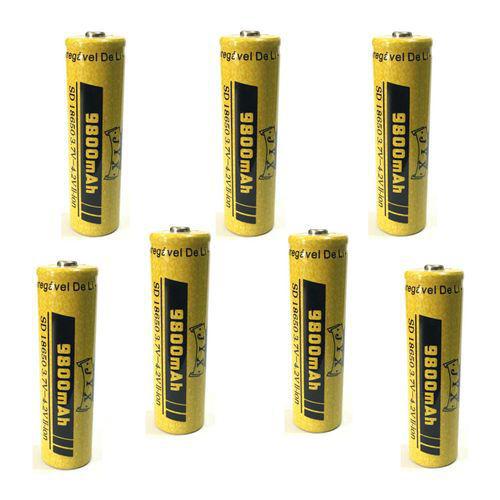 7 Bateria Recarregável JYX 18650 3,7v- 4,2v 9800 MAh