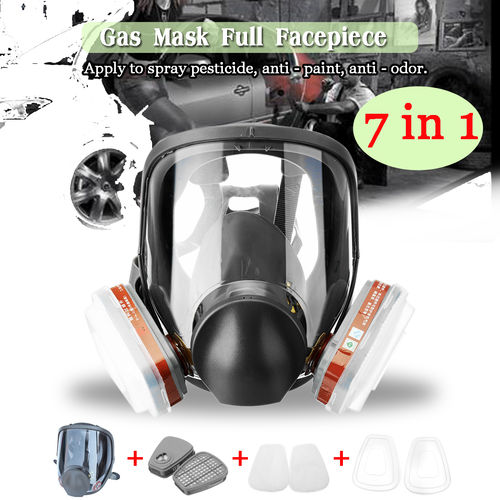 Tudo sobre '7 em 1 Grande Visão 6800 Gás Máscara Pulverização de Pintura de Respirador de Rosto Completo Facepiece'