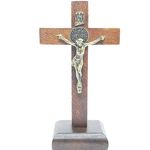 2701 - Crucifixo De Mesa São Bento 12 Cm