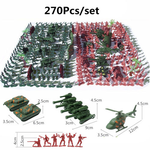 Tudo sobre '270pcs Soldados Militares Kit de Brinquedo Exército Homens Figuras W / Acessórios Modelo Play Set'