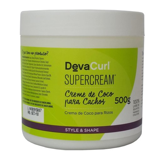 746717083 Supercream Creme De Coco Máscara Para Cachos 500g Deva Curl