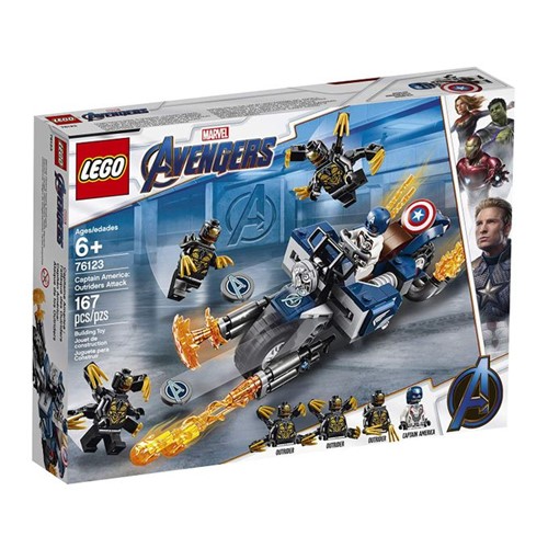 76123 Lego Super Heroes Vingadores - Capitão América: Ataque de Outriders - LEGO
