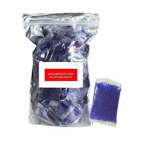 8 Saches 50g Silica Gel Azul Tira Umidade Bag Hermetico