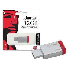 8185 Pen Drive Usb 3.1 Kingston Dt50/32gb Datatraveler 50 32gb Metal Vermelho
