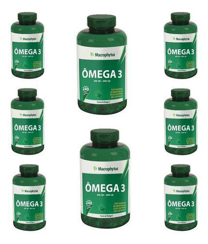 8x Omega 3 - Óleo de Peixe 1000mg 240cps Cada Macrophytus