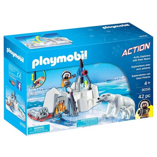 9056 Playmobil - Exploradores Ártico com Urso Polar - PLAYMOBIL