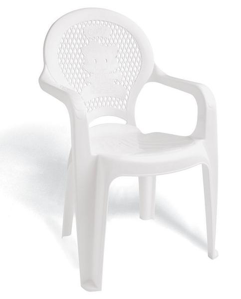 92264010 - Cadeira Infantil com Braços Catty Estampada Branca Tramontina