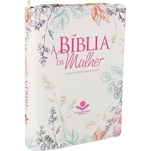 A Bíblia da Mulher | Almeida Revista e Atualizada | Tecido | Zíper