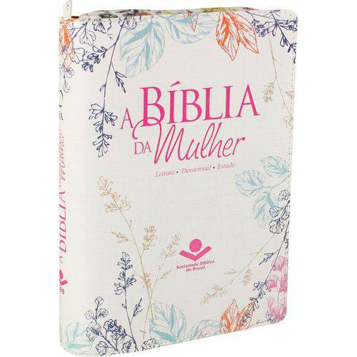 A Bíblia da Mulher - Sbb - Média - Ara - Índice e Zíper Florido
