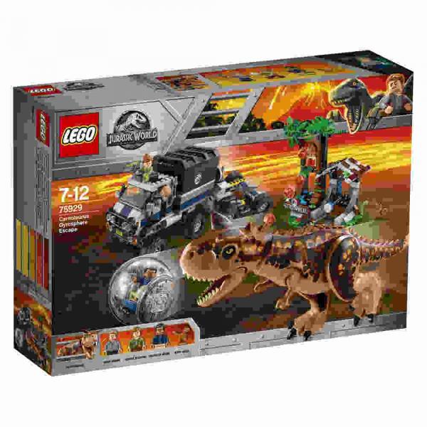 A Fuga da Girosfera do Carnotauro Jurassic World 577 Peças Lego